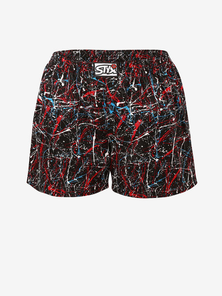Styx Pantaloni scurți de somn cu model pentru femei roșii și negri Styx Jáchym