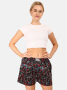 Styx Pantaloni scurți de somn cu model pentru femei roșii și negri Styx Jáchym