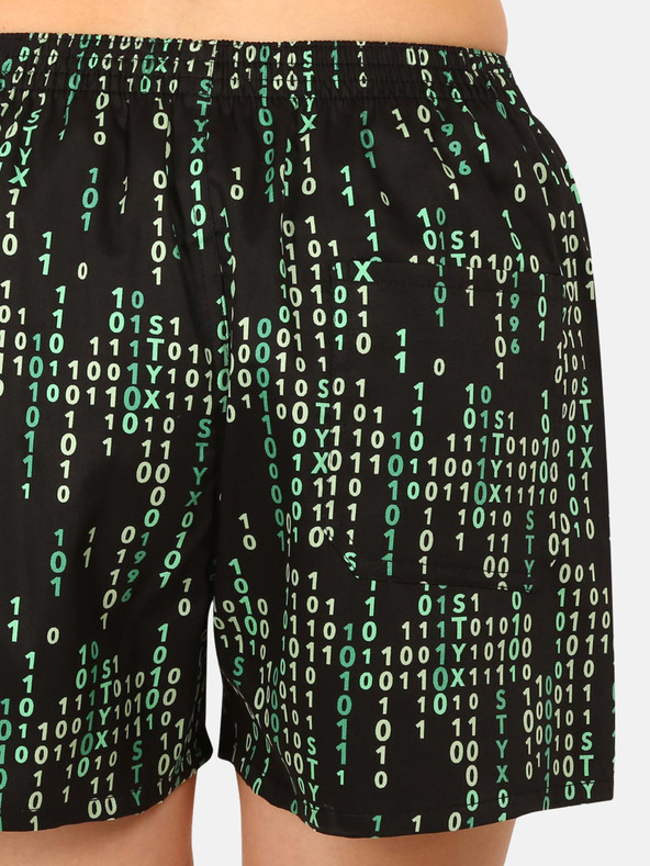 Styx Pantaloni scurți de somn cu model pentru femei verzi și negri Styx Code