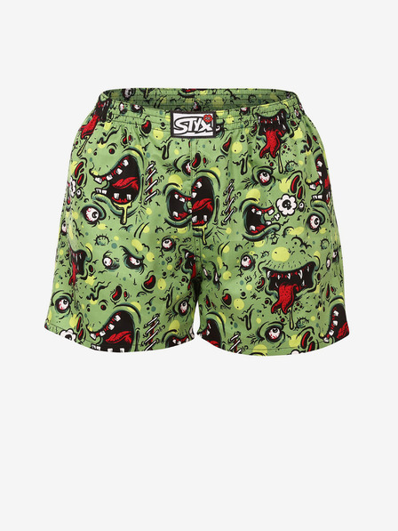 Styx Pantaloni scurți de somn cu model verde pentru femei Styx zombie