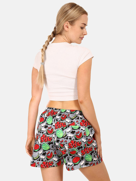 Styx Pantaloni scurți de somn cu model pentru femei roșii și gri Styx Melons