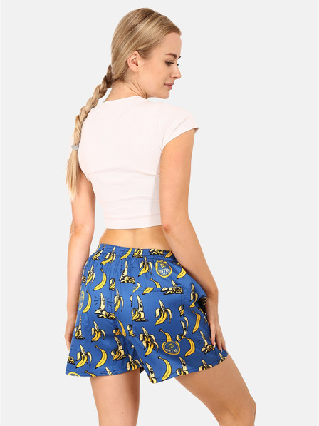 Styx Pantaloni scurți de somn cu model pentru femei galbeni și albaștri Styx Bananas