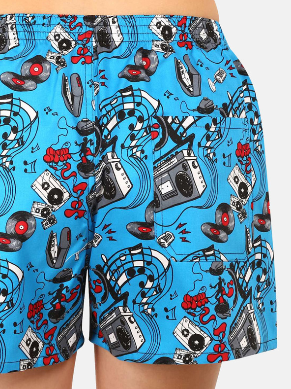 Styx Pantaloni scurți de somn cu model albastru pentru femei Styx Music