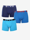 Styx Set de trei boxeri bărbătești în albastru Styx