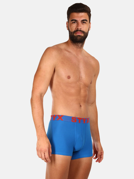 Styx Set de trei boxeri pentru bărbați în gri, alb și albastru Styx