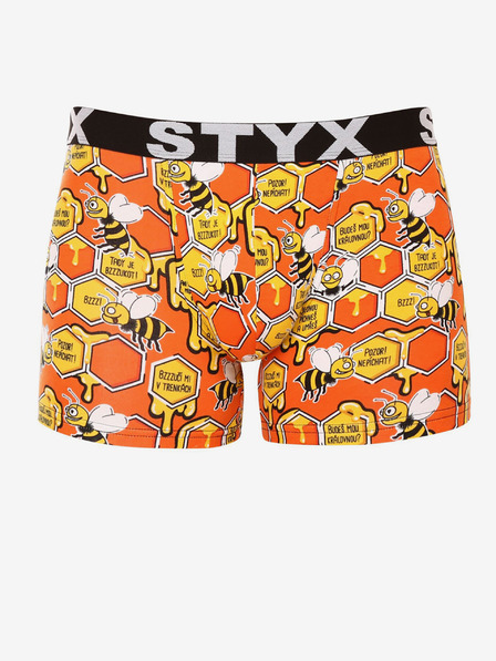 Styx Boxeri portocalii cu model pentru bărbați Styx
