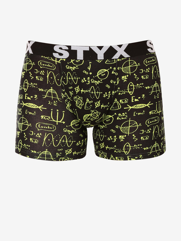 Styx Boxeri bărbați negri cu model Styx
