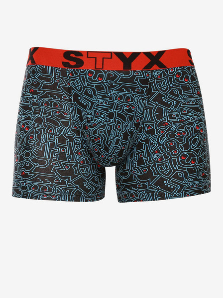 Styx Boxeri bărbați negri cu model Styx