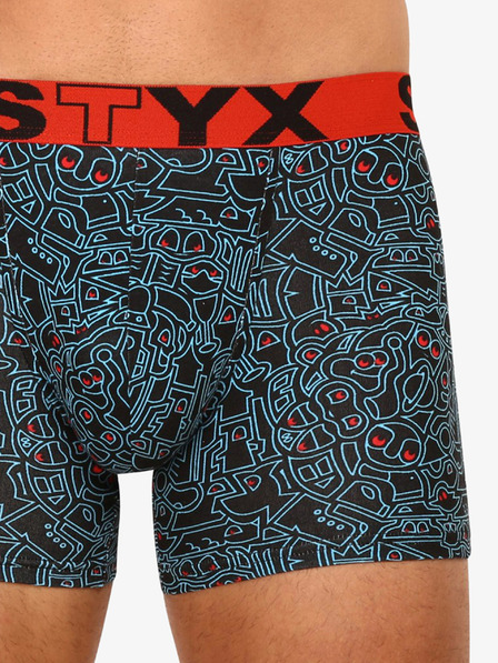 Styx Boxeri bărbați negri cu model Styx