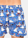 Styx Pantaloni scurți de Crăciun pentru bărbați albi și albaștri Styx Christmas snowmen