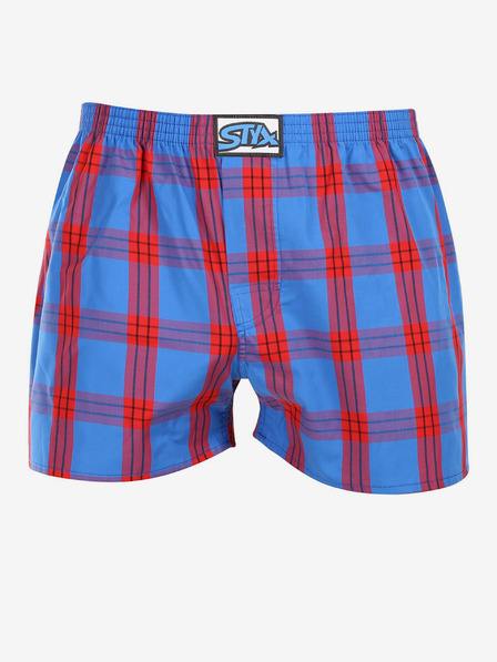 Styx Pantaloni scurți bărbătești în carouri roșii Styx