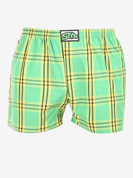 Styx Pantaloni scurți în carouri verde deschis pentru bărbați Styx