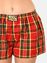 Styx Pantaloni scurți în carouri galbeni și roșii pentru femei Styx