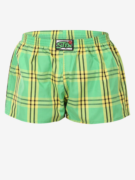 Styx Pantaloni scurți în carouri galbeni și verzi pentru femei Styx