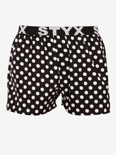 Styx Pantaloni scurți pentru bărbați cu buline alb-negru Styx Polka dots