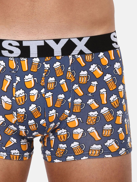 Styx Boxeri cu model Styx Beer galbeni și gri pentru bărbați