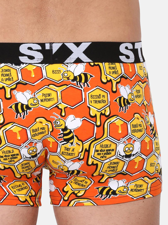 Styx Pantaloni scurți boxer cu model Styx pentru bărbați, galben și portocaliu Albine