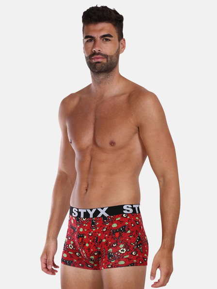Styx Chiloți boxeri cu model pentru bărbați roșii Styx Zombie