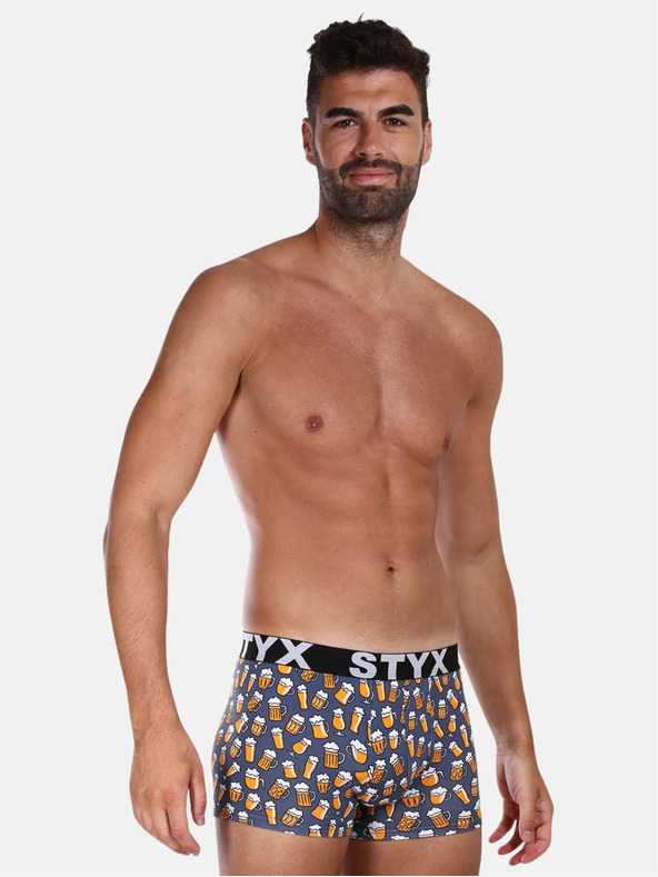 Styx Boxeri cu model pentru bărbați gri Bere Styx