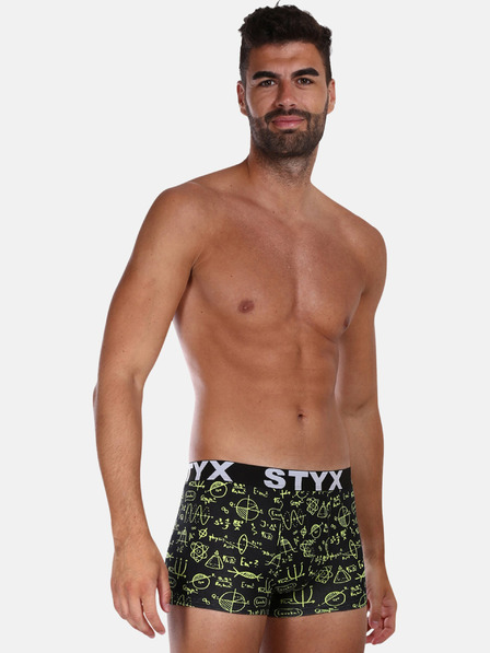 Styx Pantaloni scurți boxer cu model galben și negru pentru bărbați Styx Fizică