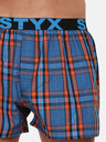 Styx Pantaloni scurți în carouri portocalii și albaștri pentru bărbați Styx