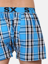 Styx Pantaloni scurți în carouri pentru bărbați Styx albaștri