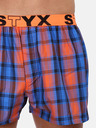 Styx Pantaloni scurți în carouri portocalii și albaștri pentru bărbați Styx
