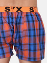 Styx Pantaloni scurți în carouri portocalii și albaștri pentru bărbați Styx