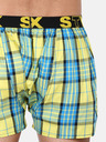 Styx Pantaloni scurți în carouri pentru bărbați, albaștri și galbeni Styx