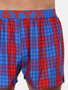 Styx Pantaloni scurți bărbați roșii și albaștri în carouri Styx