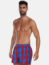Styx Pantaloni scurți bărbați roșii și albaștri în carouri Styx