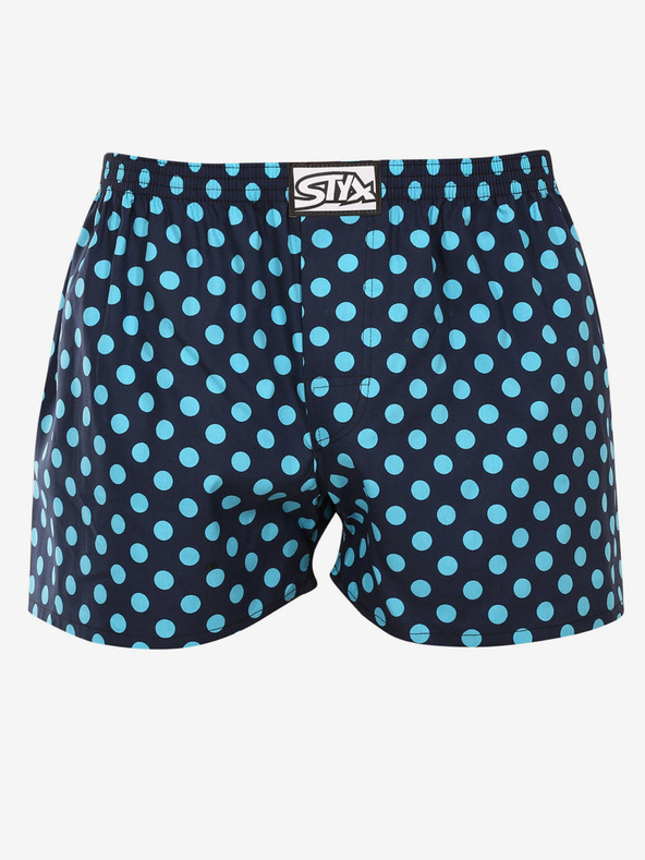 Styx Pantaloni scurți cu buline pentru bărbați, albastru închis Styx