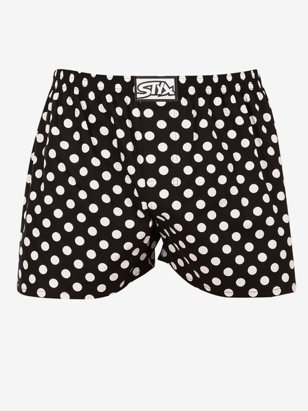 Styx Pantaloni scurți pentru bărbați cu buline alb-negru Styx Polka dots