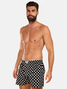 Styx Pantaloni scurți pentru bărbați cu buline alb-negru Styx Polka dots