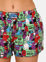 Styx Pantaloni scurți cu model violet-verde pentru femei Styx Monsters