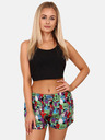 Styx Pantaloni scurți cu model violet-verde pentru femei Styx Monsters