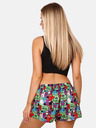 Styx Pantaloni scurți cu model violet-verde pentru femei Styx Monsters