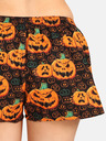 Styx Pantaloni scurți Styx portocalii și negri de Halloween pentru femei dovleci
