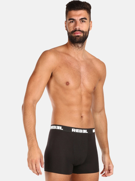 Nedeto Set de cinci boxeri pentru bărbați în negru Nedeto Rebel