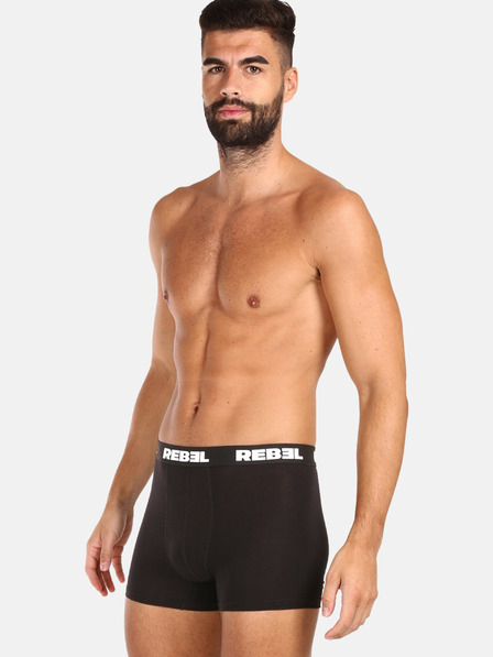 Nedeto Set de zece boxeri pentru bărbați în negru Nedeto Rebel