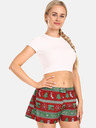Styx Pantaloni scurți tricotați de Crăciun verzi și roșii pentru femei Styx Christmas