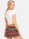 Styx Pantaloni scurți tricotați de Crăciun verzi și roșii pentru femei Styx Christmas