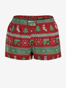 Styx Pantaloni scurți tricotați de Crăciun verzi și roșii pentru femei Styx Christmas