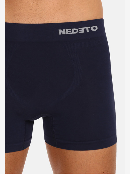 Nedeto Set de trei boxeri fără cusătură în albastru închis Nedeto