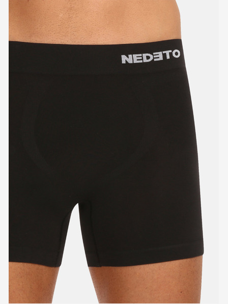 Nedeto Set de trei boxeri din bambus fără cusături în negru Nedeto