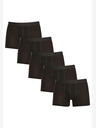 Nedeto Set de cinci boxeri pentru bărbați plus size în negru Nedeto