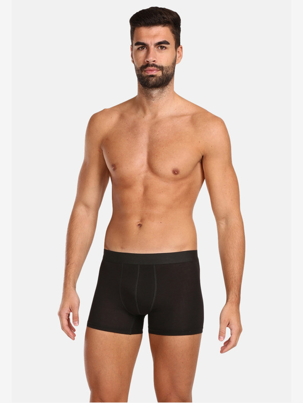 Nedeto Set de cinci boxeri pentru bărbați plus size în negru Nedeto