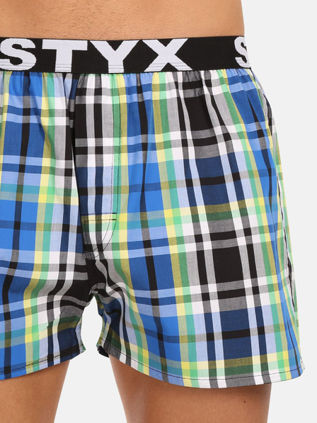 Styx Pantaloni scurți în carouri Styx pentru bărbați, albaștri și negri