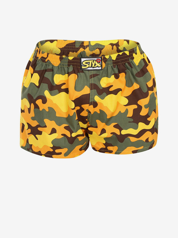 Styx Pantaloni scurți galbeni de camuflaj pentru femei Styx art