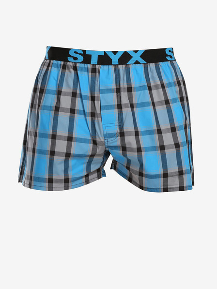 Styx Pantaloni scurți în carouri pentru bărbați Styx albaștri